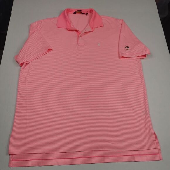 Polo Ralph Lauren Mens Performance Golf Polo Shirt Striped Short Sleeve Top XL - Picture 1 of 9